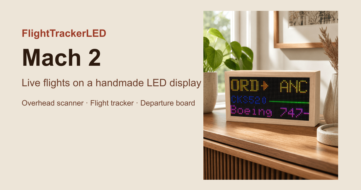 LED Flight Tracker Display for Home · FlightTrackerLED